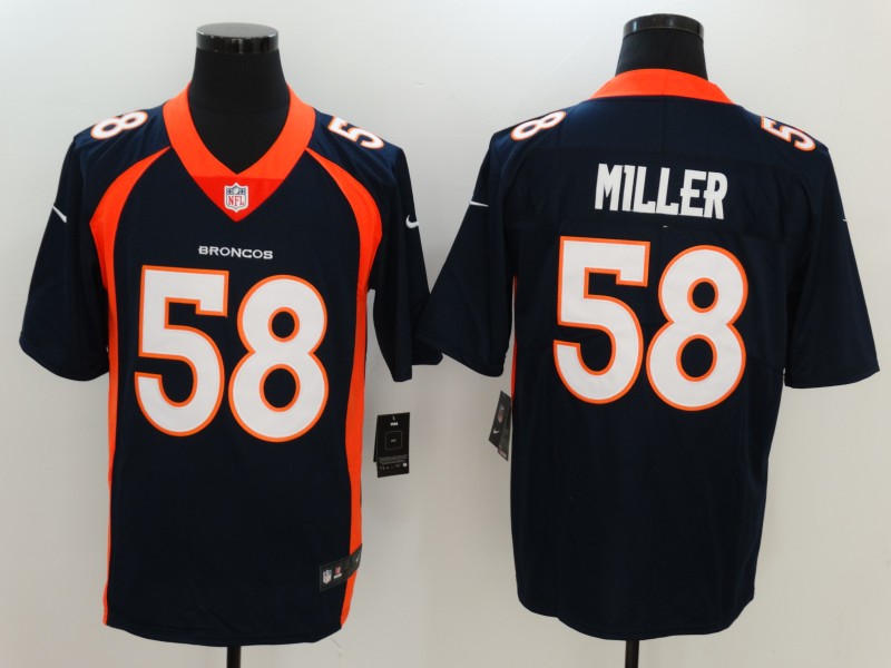 Men's Denver Broncos Von Miller #58 Navy Jersey